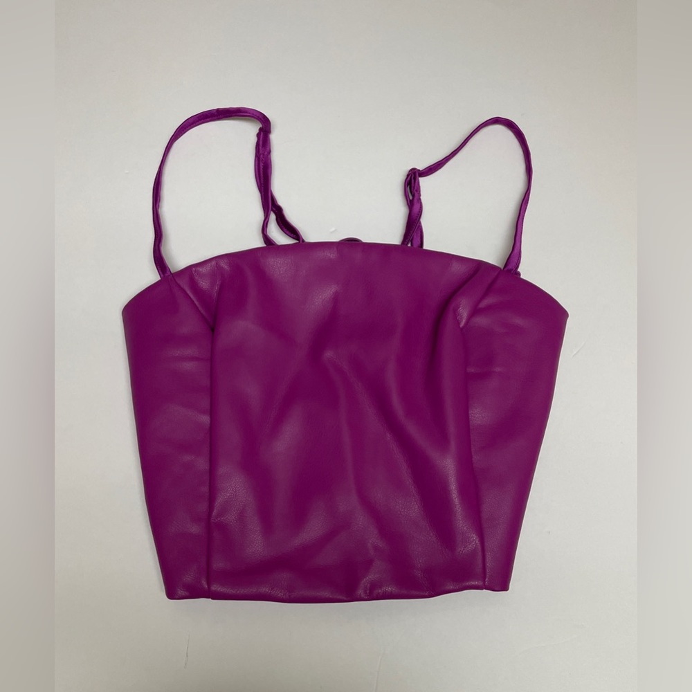 Garage Fuchsia Tie-Back Crop Top - Size XS